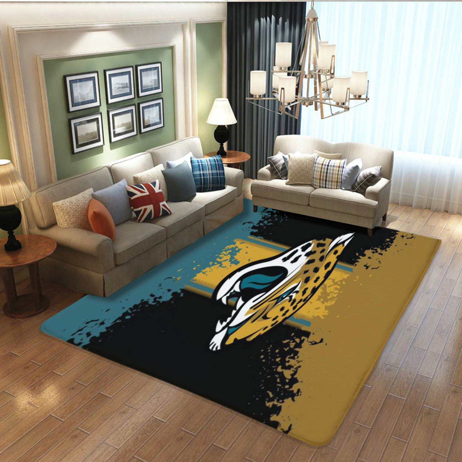 Jacksonville Jaguars Football Team Carpet Living Room Bedroom Mats Kitchen Bathroom Rugs