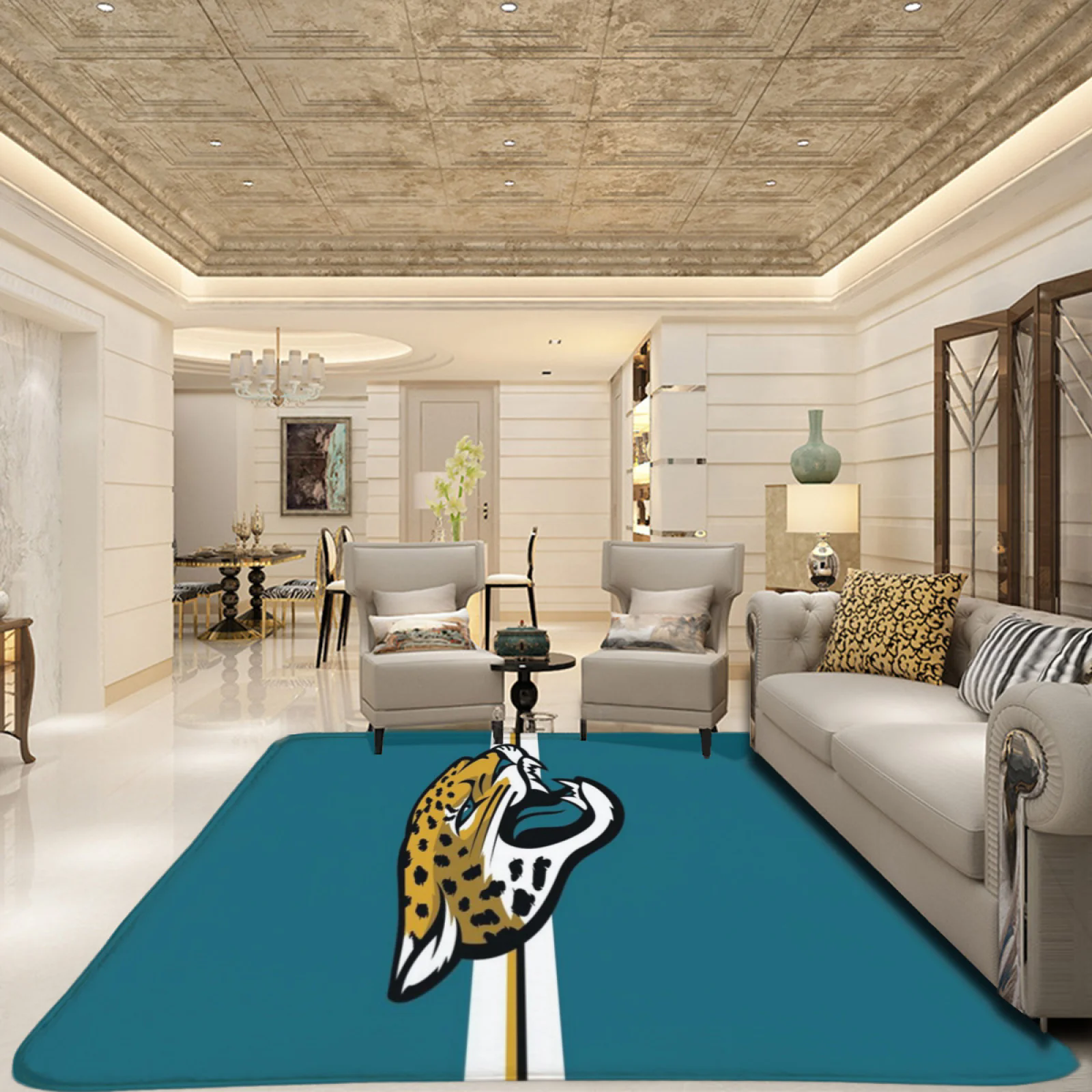 Jacksonville Jaguars Football Team Carpet Living Room Bedroom Mats Kitchen Bathroom Rugs