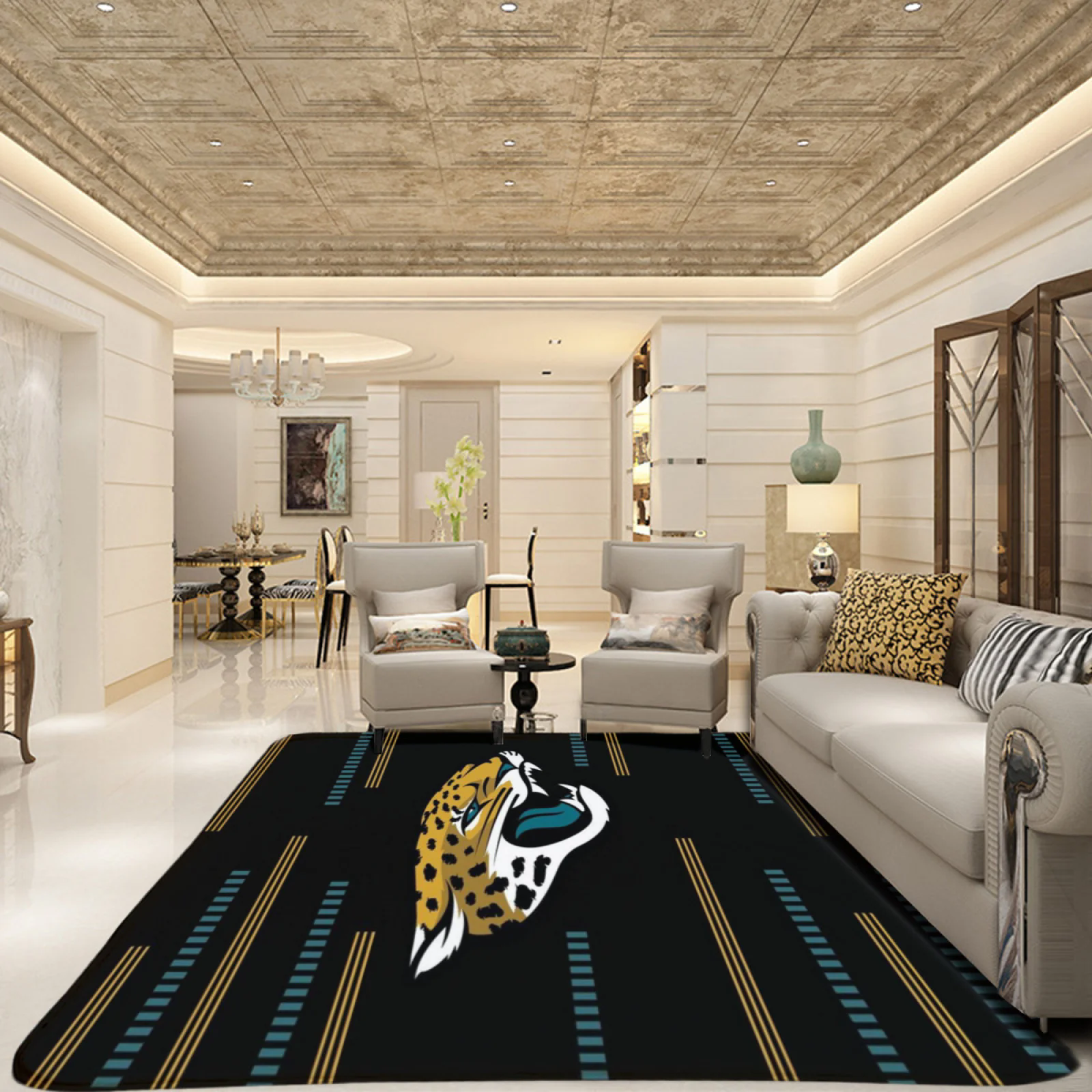 Jacksonville Jaguars Football Team Carpet Living Room Bedroom Mats Kitchen Bathroom Rugs