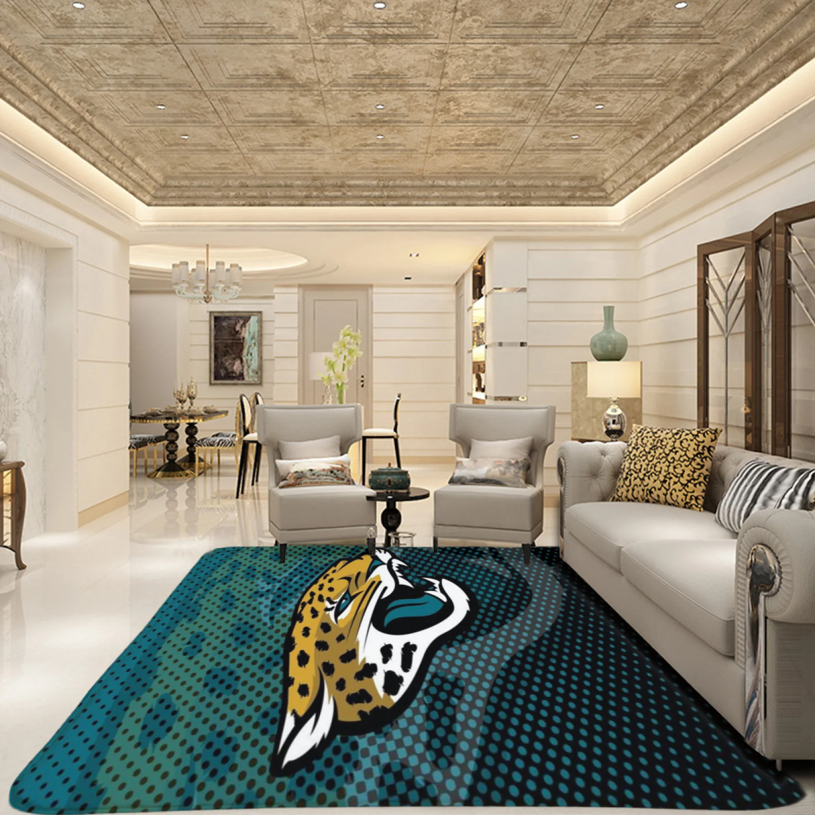 Jacksonville Jaguars Football Team Carpet Living Room Bedroom Mats Kitchen Bathroom Rugs