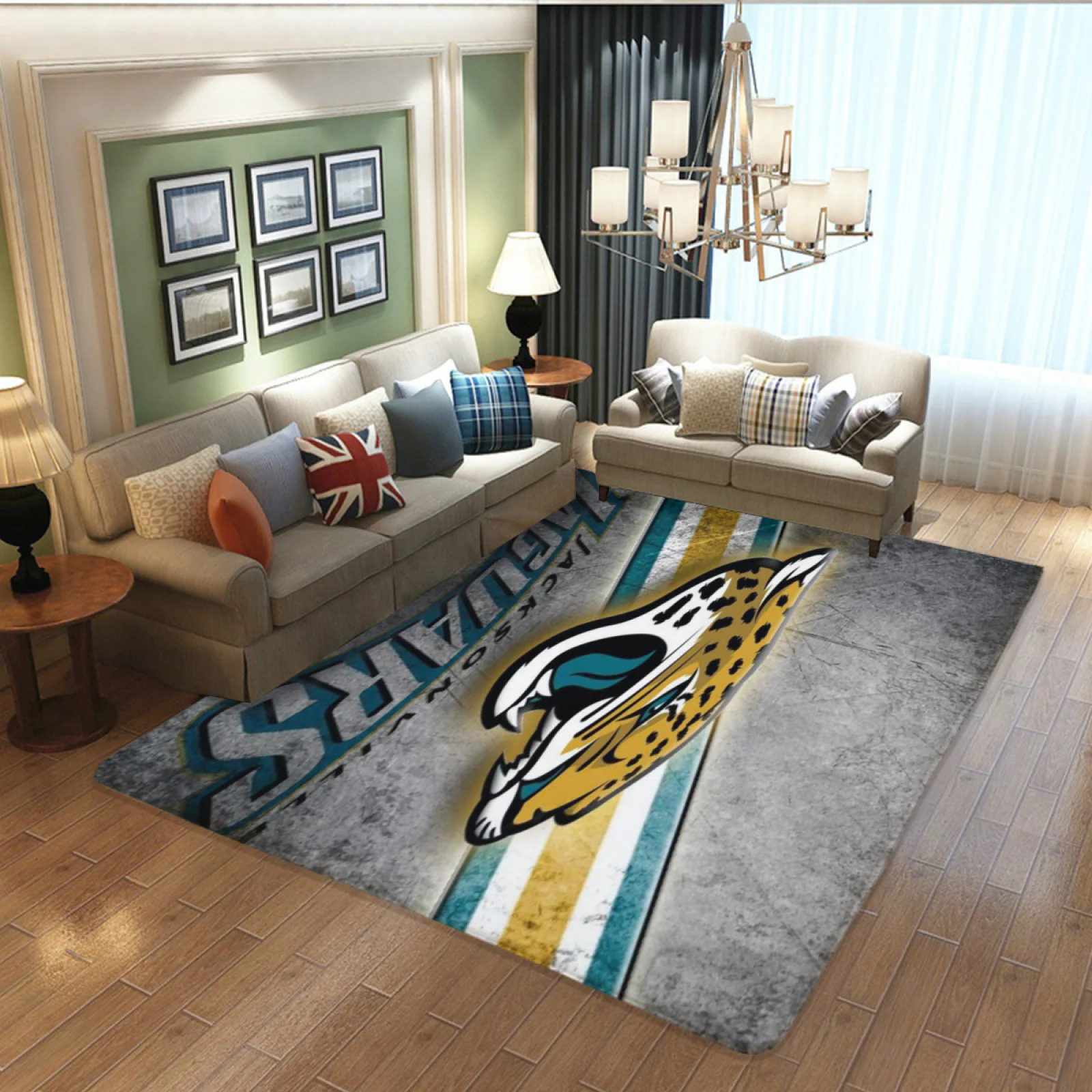 Jacksonville Jaguars Football Team Carpet Living Room Bedroom Mats Kitchen Bathroom Rugs