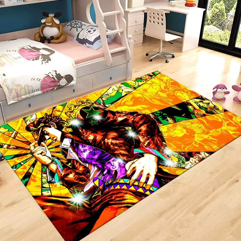 JoJo's Bizarre Adventure Cosplay Carpet Living Room Bedroom Sofa Rug Door Mat