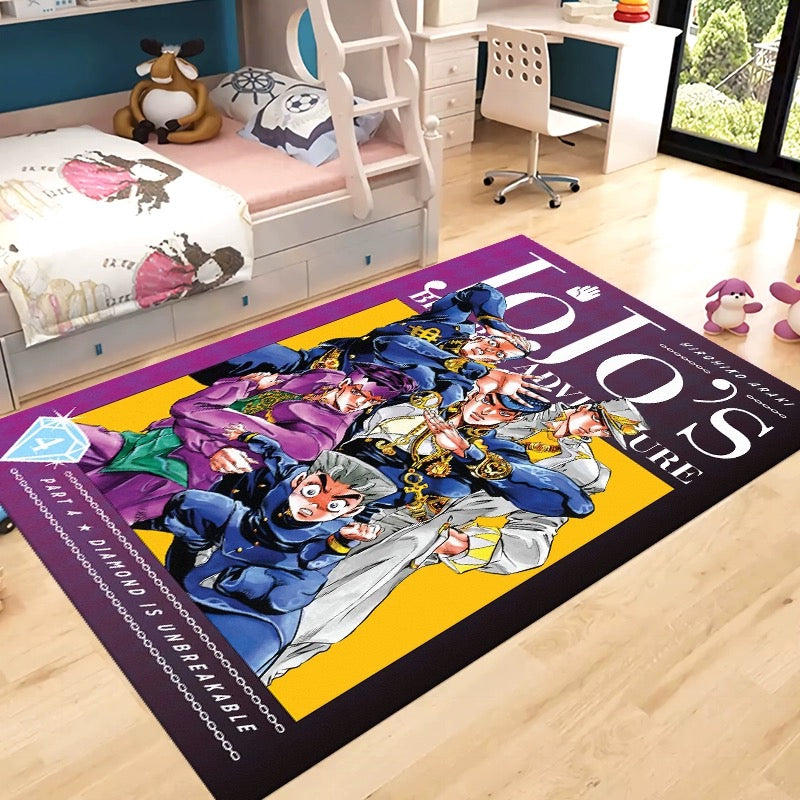 JoJo's Bizarre Adventure Cosplay Carpet Living Room Bedroom Sofa Rug Door Mat