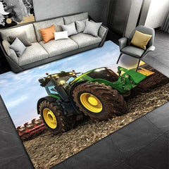 John Agriculture Tractor Farming Tractors Cosplay Carpet Living Room Bedroom Sofa Rug Door Mat