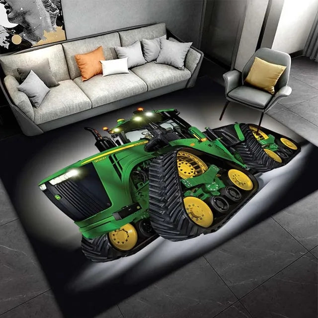 John Agriculture Tractor Farming Tractors Cosplay Carpet Living Room Bedroom Sofa Rug Door Mat