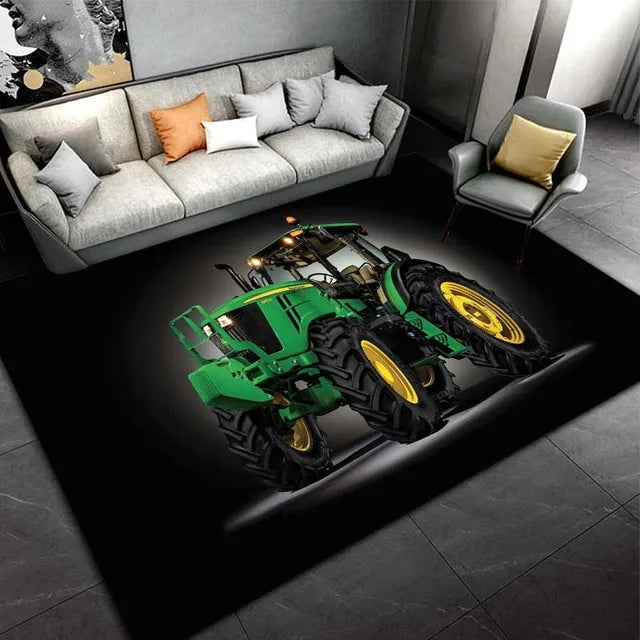 John Agriculture Tractor Farming Tractors Cosplay Carpet Living Room Bedroom Sofa Rug Door Mat