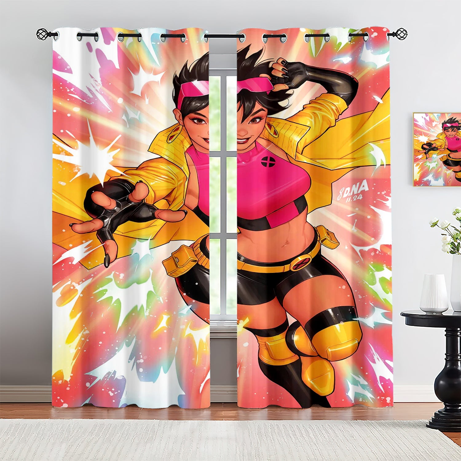 Marvel Rivals Jubilee Blackout Curtains Drapes For Window Treatment Set