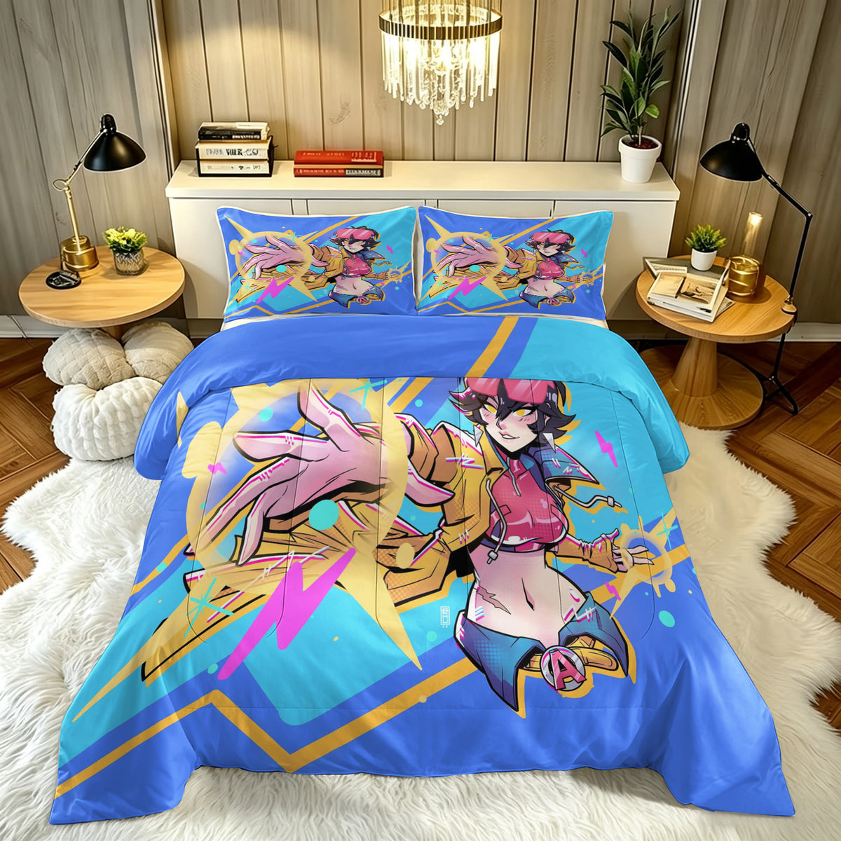 Marvel Rivals Jubilee Comforter Pillowcase Sets Blanket All Season Reversible Quilted Duvet