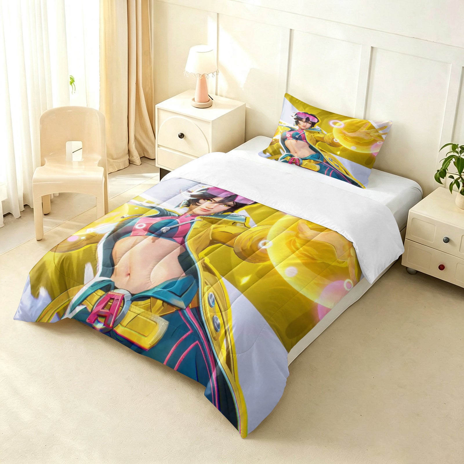 Marvel Rivals Jubilee Comforter Pillowcase Sets Blanket All Season Reversible Quilted Duvet