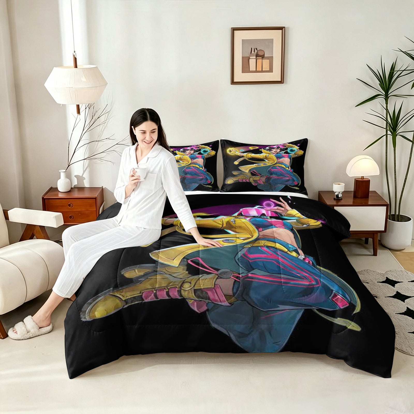 Marvel Rivals Jubilee Comforter Pillowcase Sets Blanket All Season Reversible Quilted Duvet
