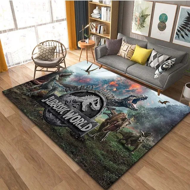 Jurassic World Cosplay Carpet Living Room Bedroom Sofa Rug Door Mat