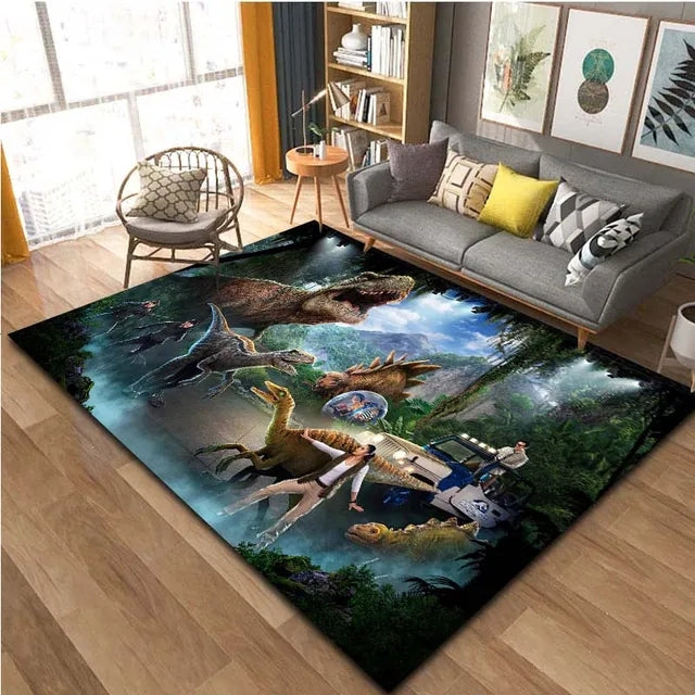 Jurassic World Cosplay Carpet Living Room Bedroom Sofa Rug Door Mat