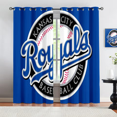 Kansas City Royals Blackout Curtains Drapes For Window Treatment Set