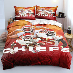 Kansas City Chiefs Football League Duvet Cover Quilt Cover Pillowcase Bedding Set