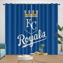 Kansas City Royals Blackout Curtain for Living Room Bedroom Window Treatment