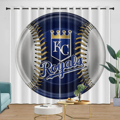 Kansas City Royals Blackout Curtain for Living Room Bedroom Window Treatment