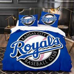 Kansas City Royals Duvet Cover Quilt Case Pillowcase Bedding Set Without Filler