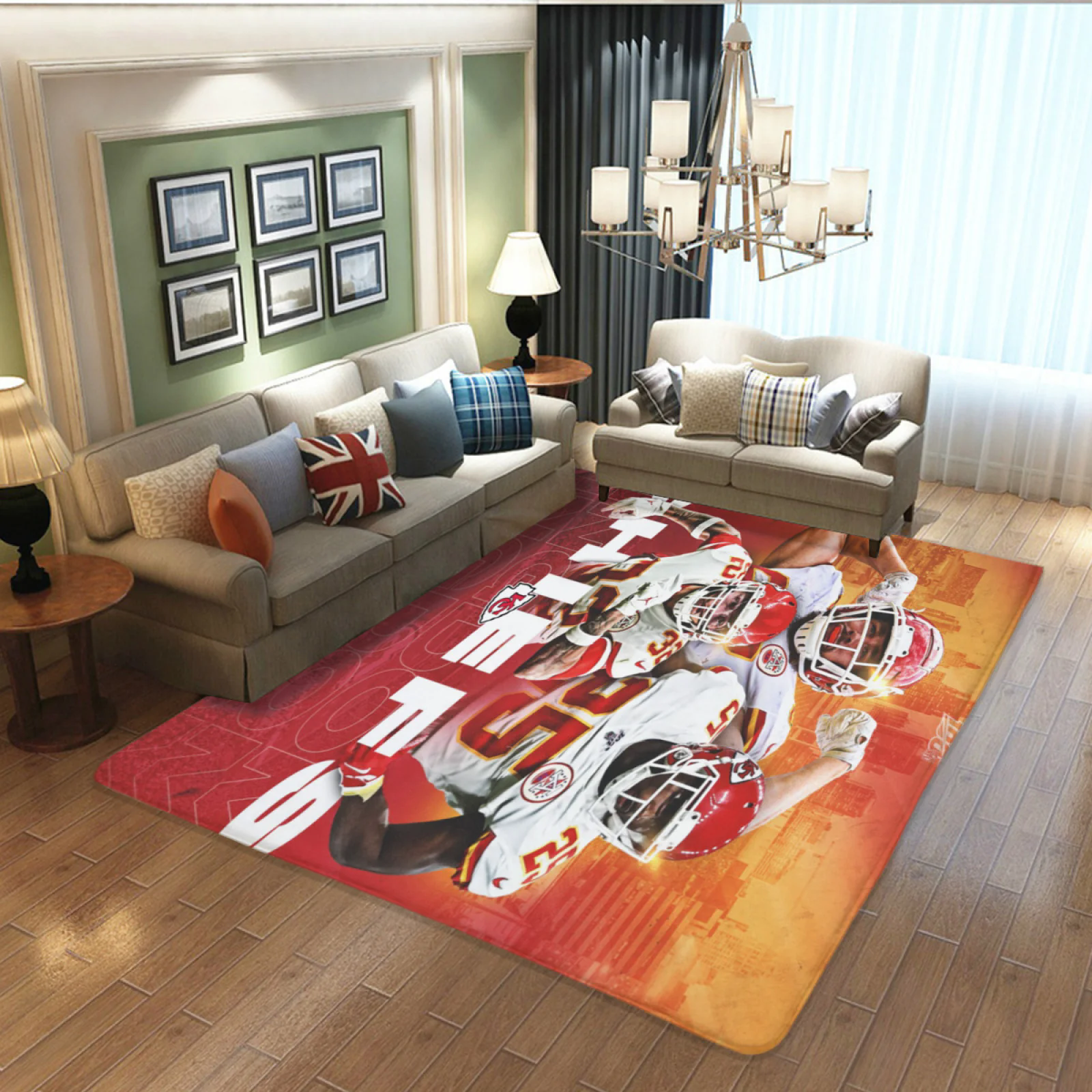 Kansas City Chiefs Football Team Carpet Living Room Bedroom Mats Kitchen Bathroom Rugs