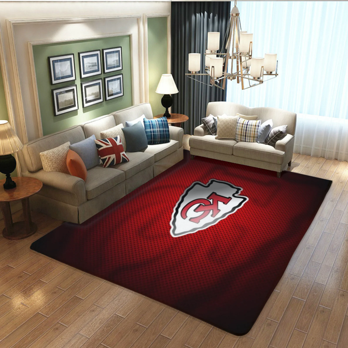 Kansas City Chiefs Football Team Carpet Living Room Bedroom Mats Kitchen Bathroom Rugs