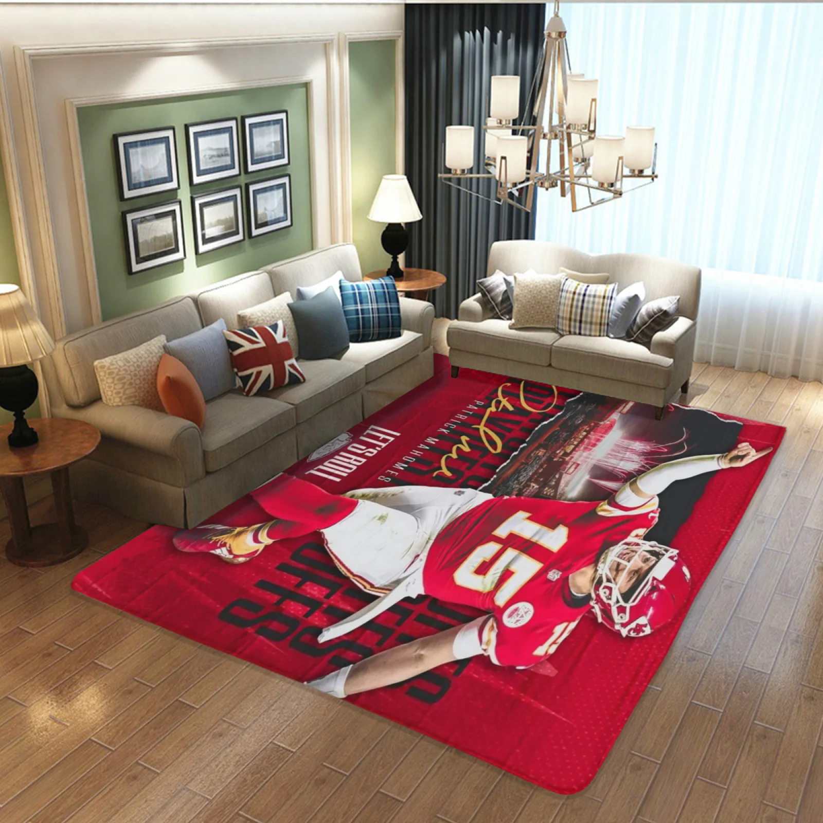 Kansas City Chiefs Football Team Carpet Living Room Bedroom Mats Kitchen Bathroom Rugs