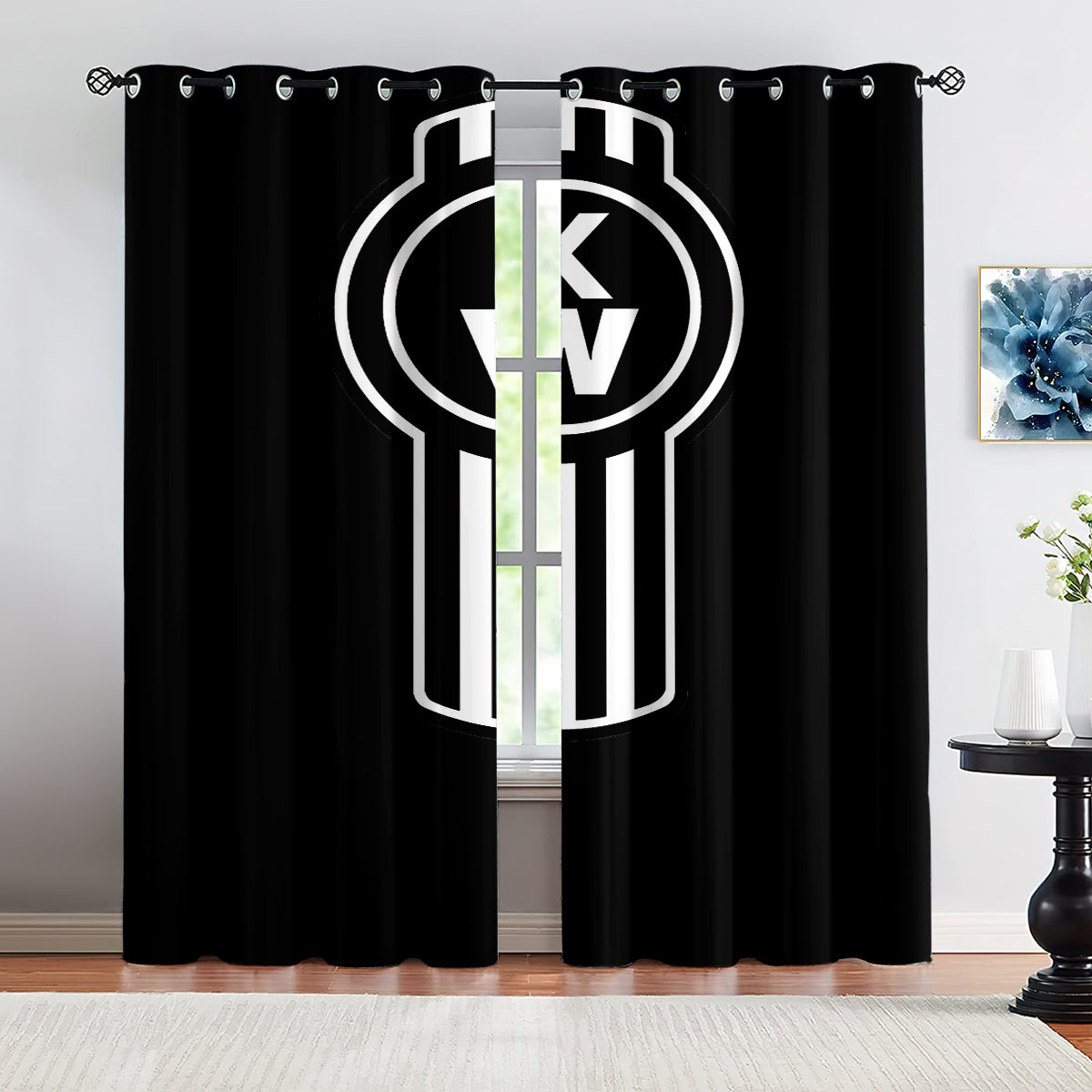 Kenworth Truck Blackout Curtains Drapes for Window Treatment Set