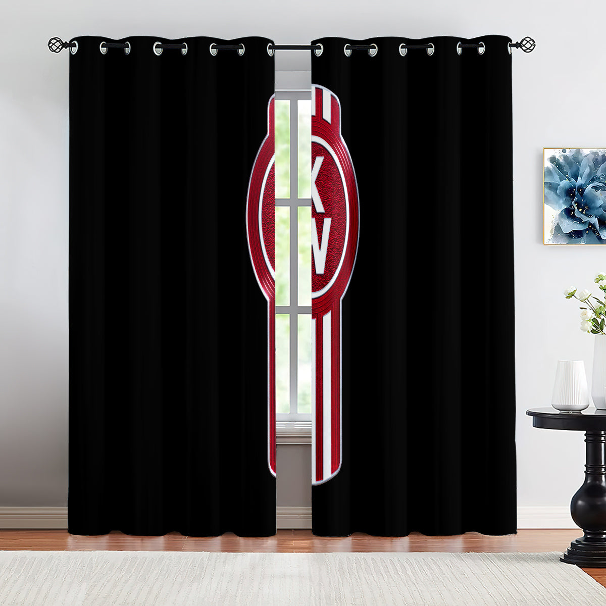 Kenworth Truck Blackout Curtains Drapes for Window Treatment Set