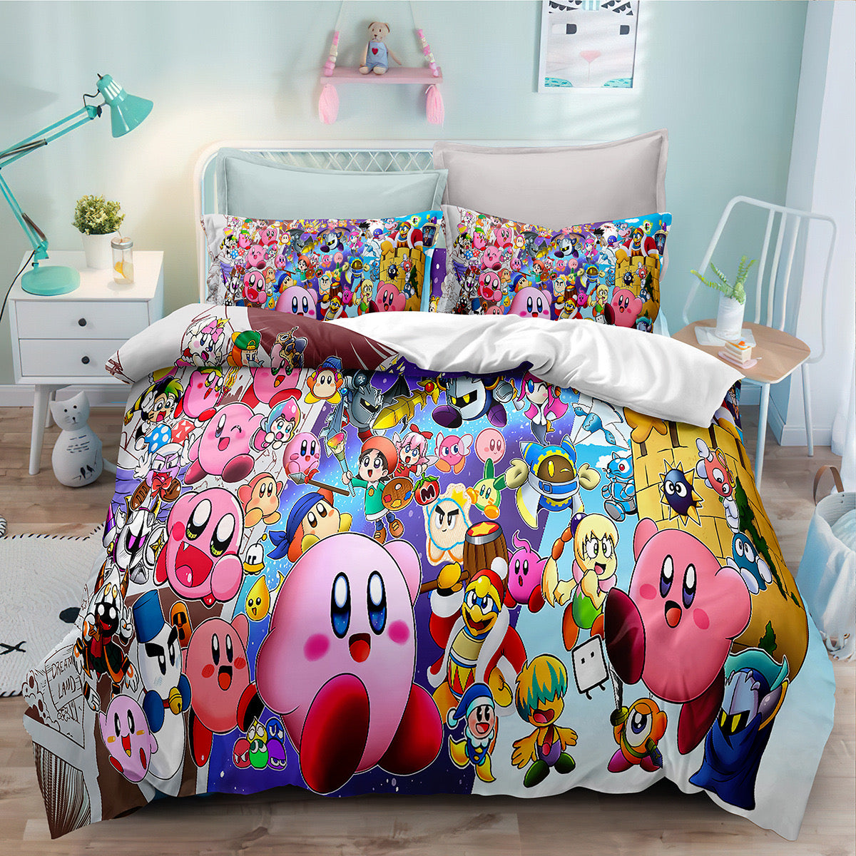 Kirby & The Amazing Mirror Duvet Cover Quilt Cover Pillowcase Bedding Set Bed Linen Home Bedroom Decor