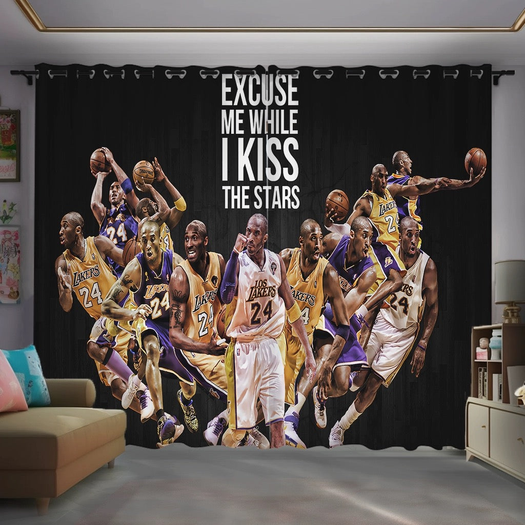 Kobe Basketball Bryant Blackout Curtain for Living Room Bedroom Window Treatment