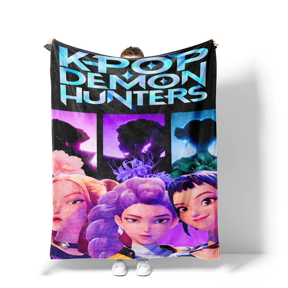 Kpop Demon Hunters Flannel Fleece Blanket Throw Blanket Room Decoration