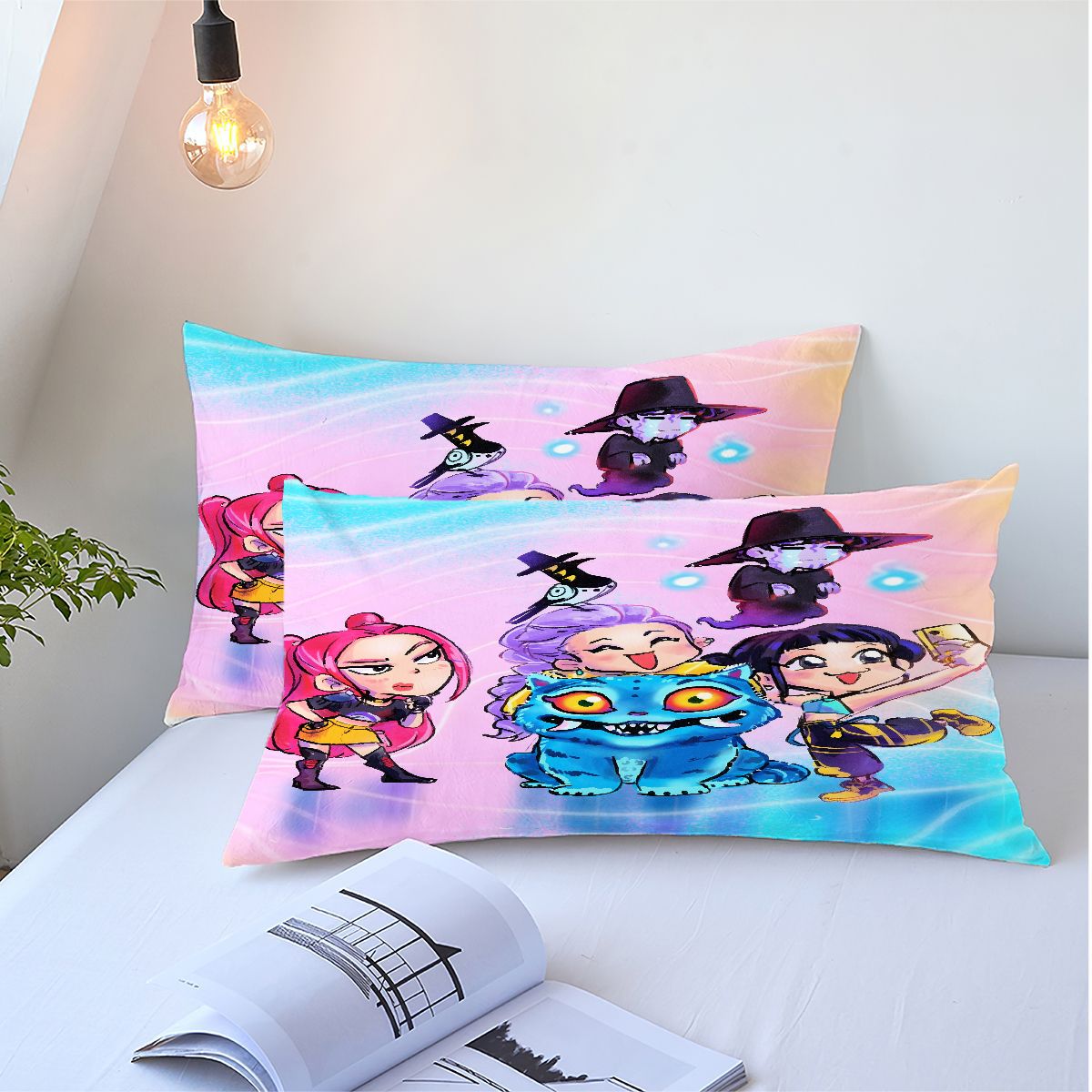Kpop Demon Hunters Comforter Pillowcase Sets Blanket All Season Reversible Quilted Duvet