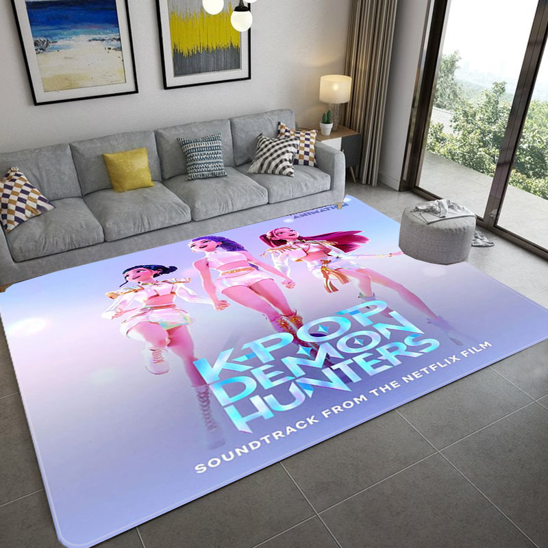 Kpop Demon Hunters  Carpet Living Room Bedroom Mats Kitchen Bathroom Rugs