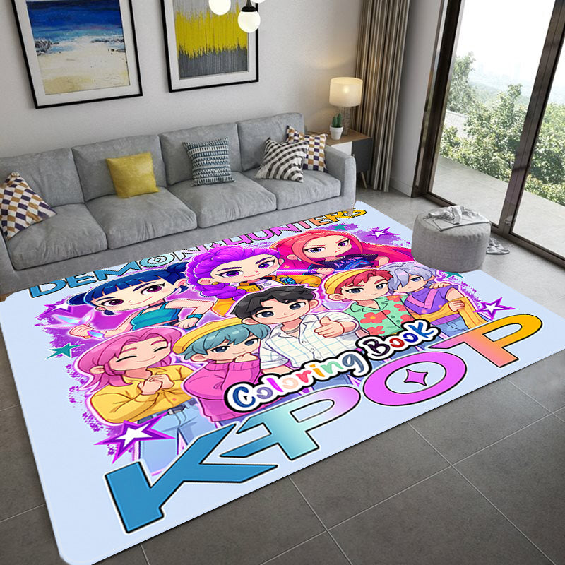 Kpop Demon Hunters  Carpet Living Room Bedroom Mats Kitchen Bathroom Rugs