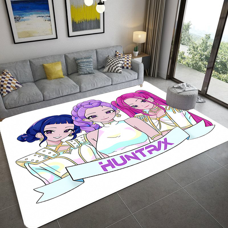 Kpop Demon Hunters  Carpet Living Room Bedroom Mats Kitchen Bathroom Rugs