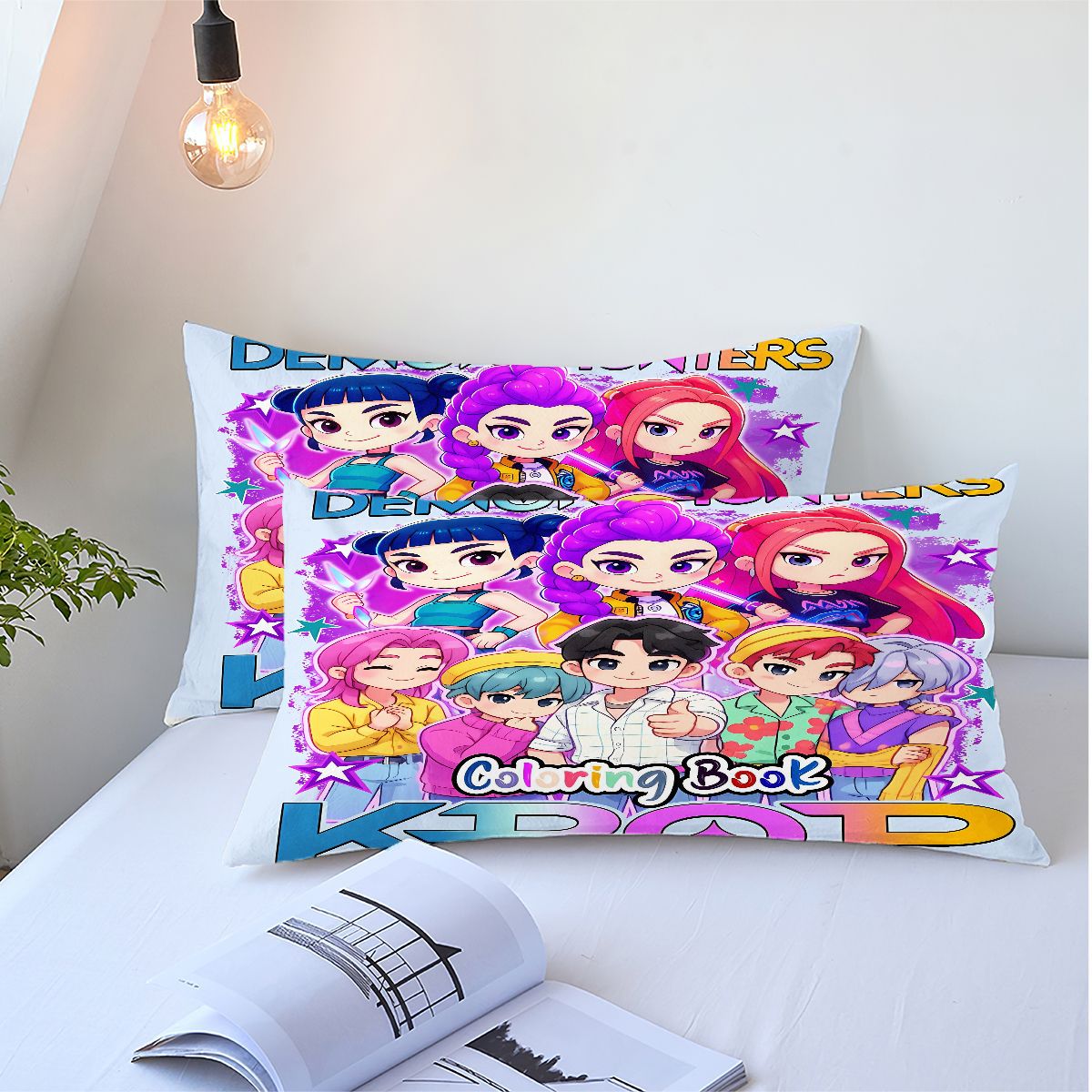 Kpop Demon Hunters Comforter Pillowcase Sets Blanket All Season Reversible Quilted Duvet