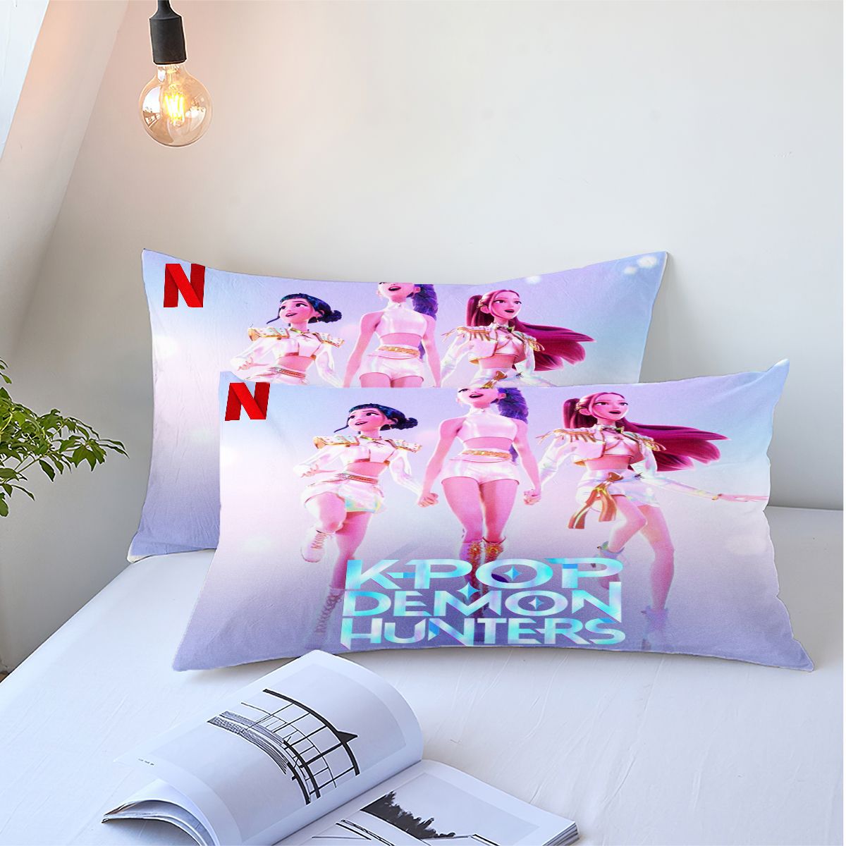 Kpop Demon Hunters Comforter Pillowcase Sets Blanket All Season Reversible Quilted Duvet