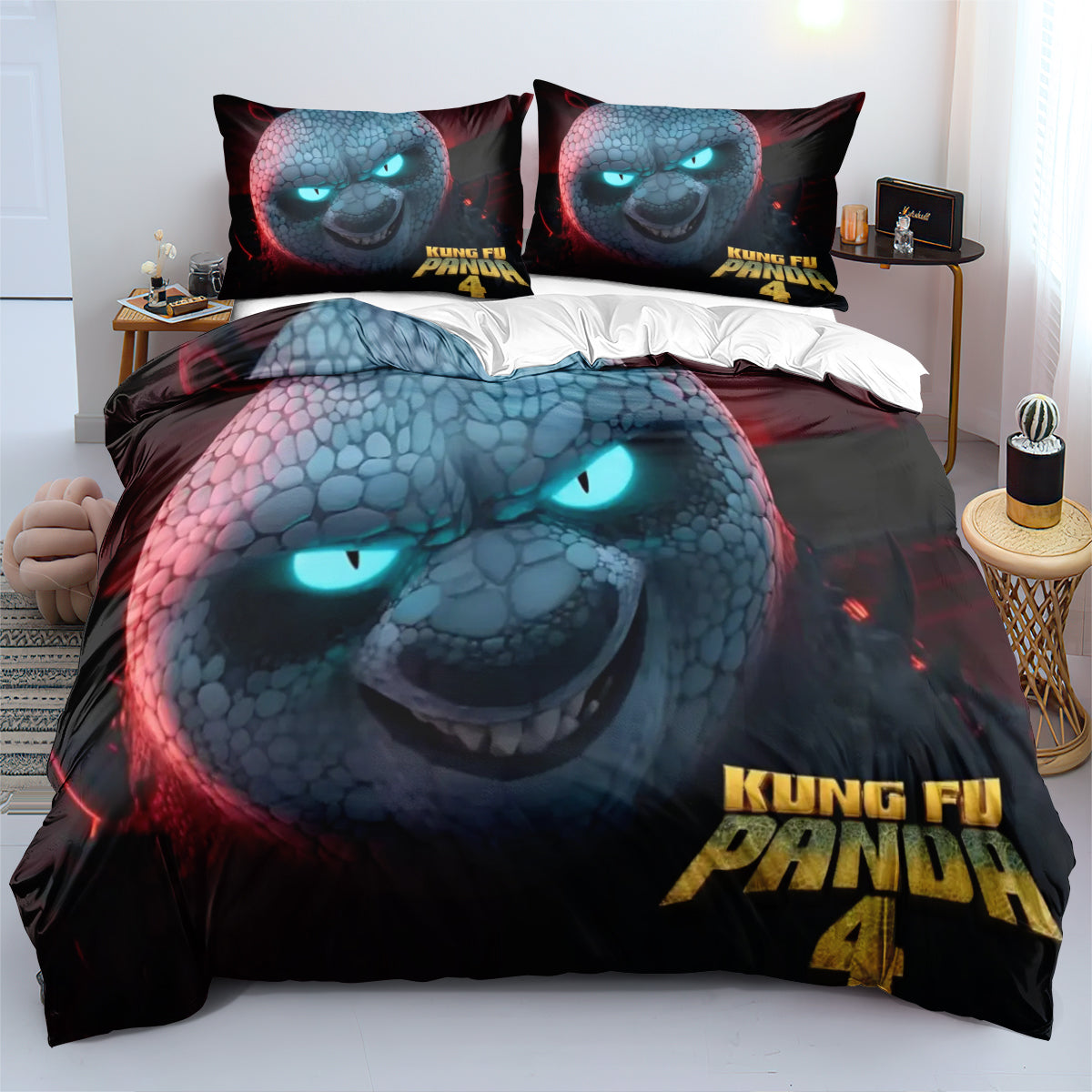Kung Fu Panda 4 Duvet Cover Quilt Cover Pillowcase Bedding Set  Bedroom Decor