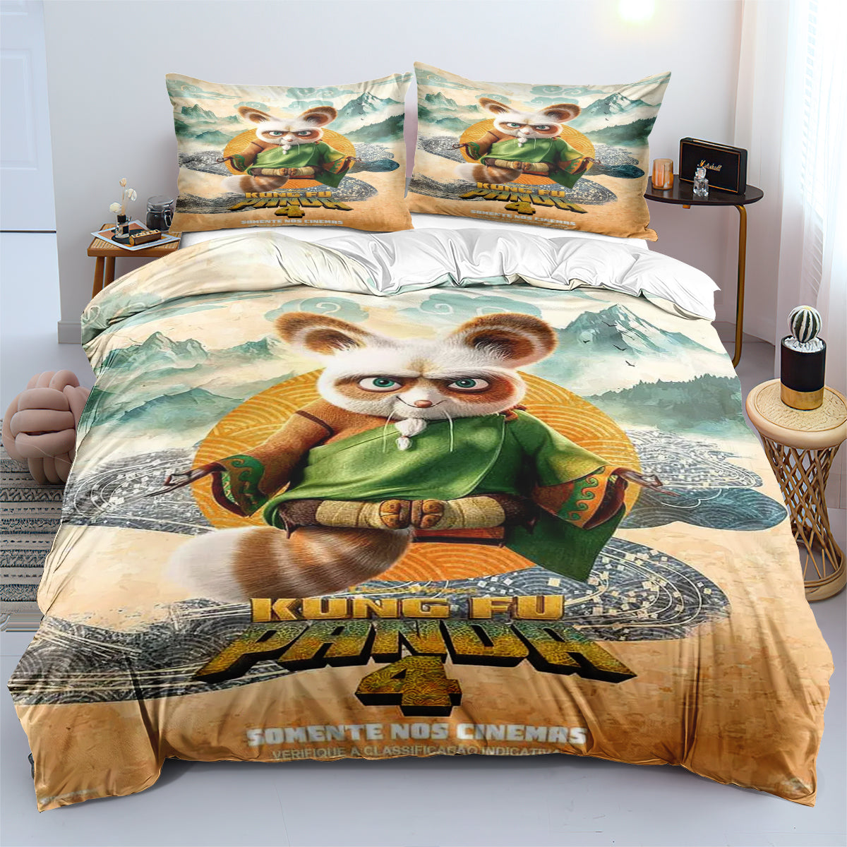 Kung Fu Panda 4 Duvet Cover Quilt Cover Pillowcase Bedding Set  Bedroom Decor