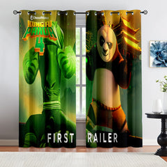 Kung Fu Panda Blackout Curtains Drapes for Window Treatment Set