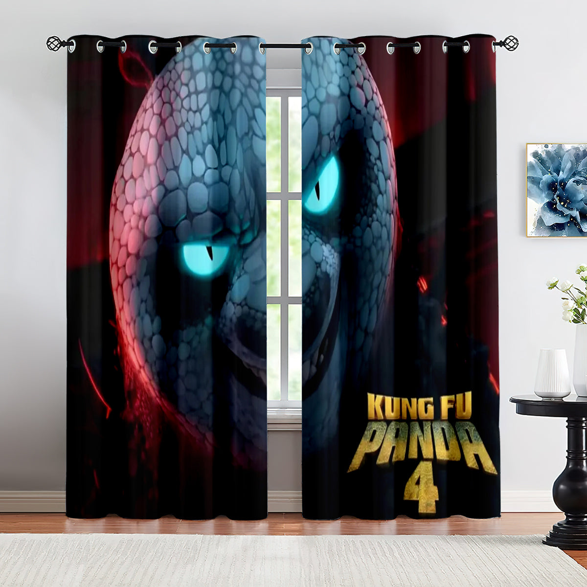 Kung Fu Panda Blackout Curtains Drapes for Window Treatment Set