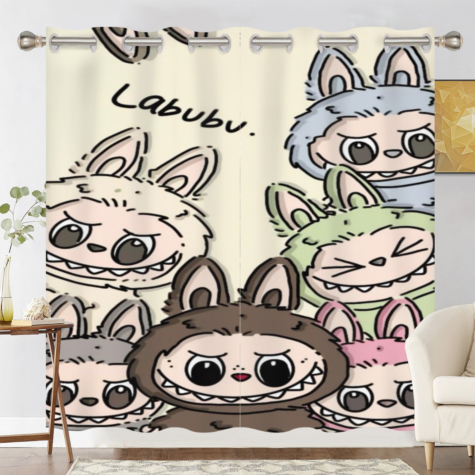 La BuBu Blackout Curtains Drapes For Window Treatment Set