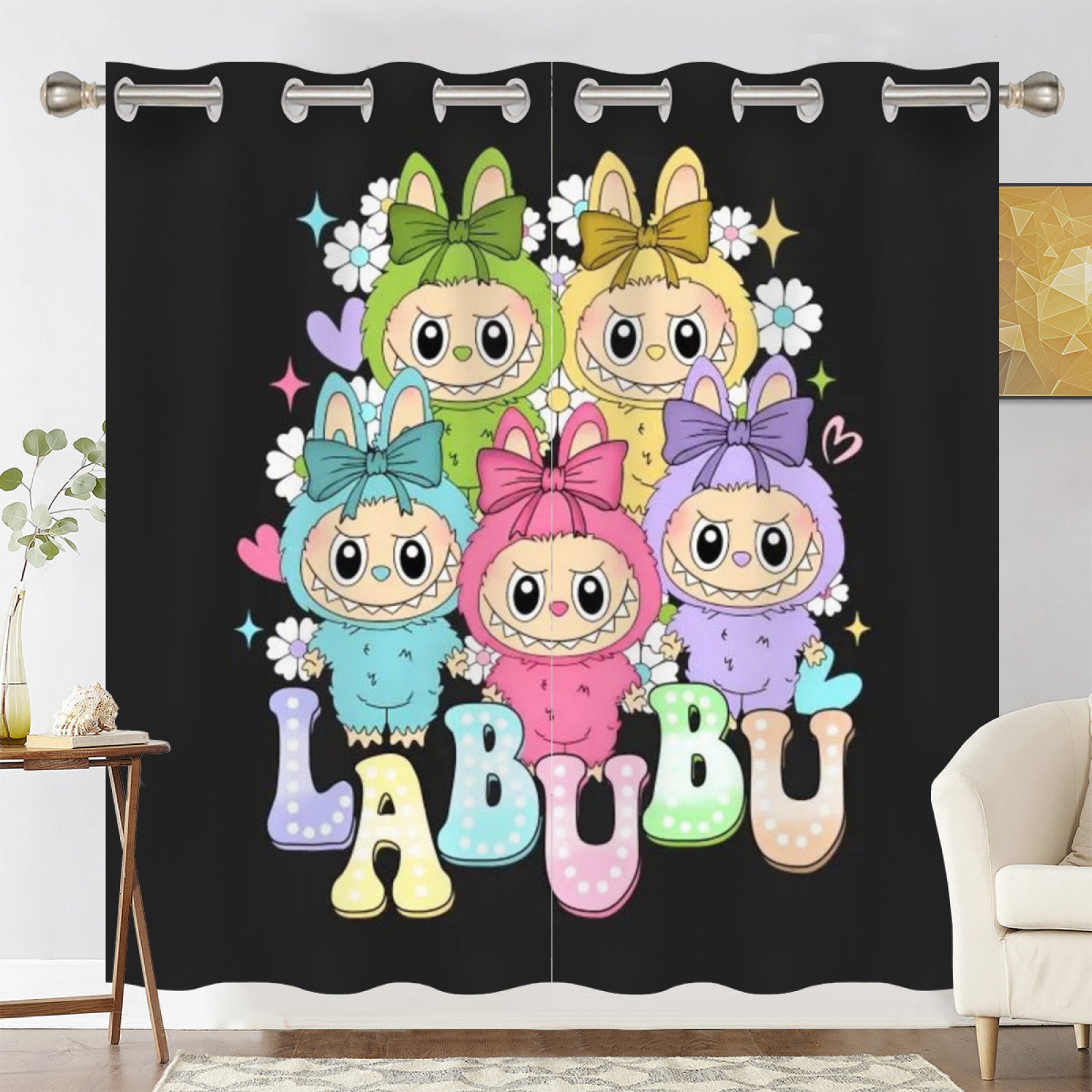 La BuBu Blackout Curtains Drapes For Window Treatment Set