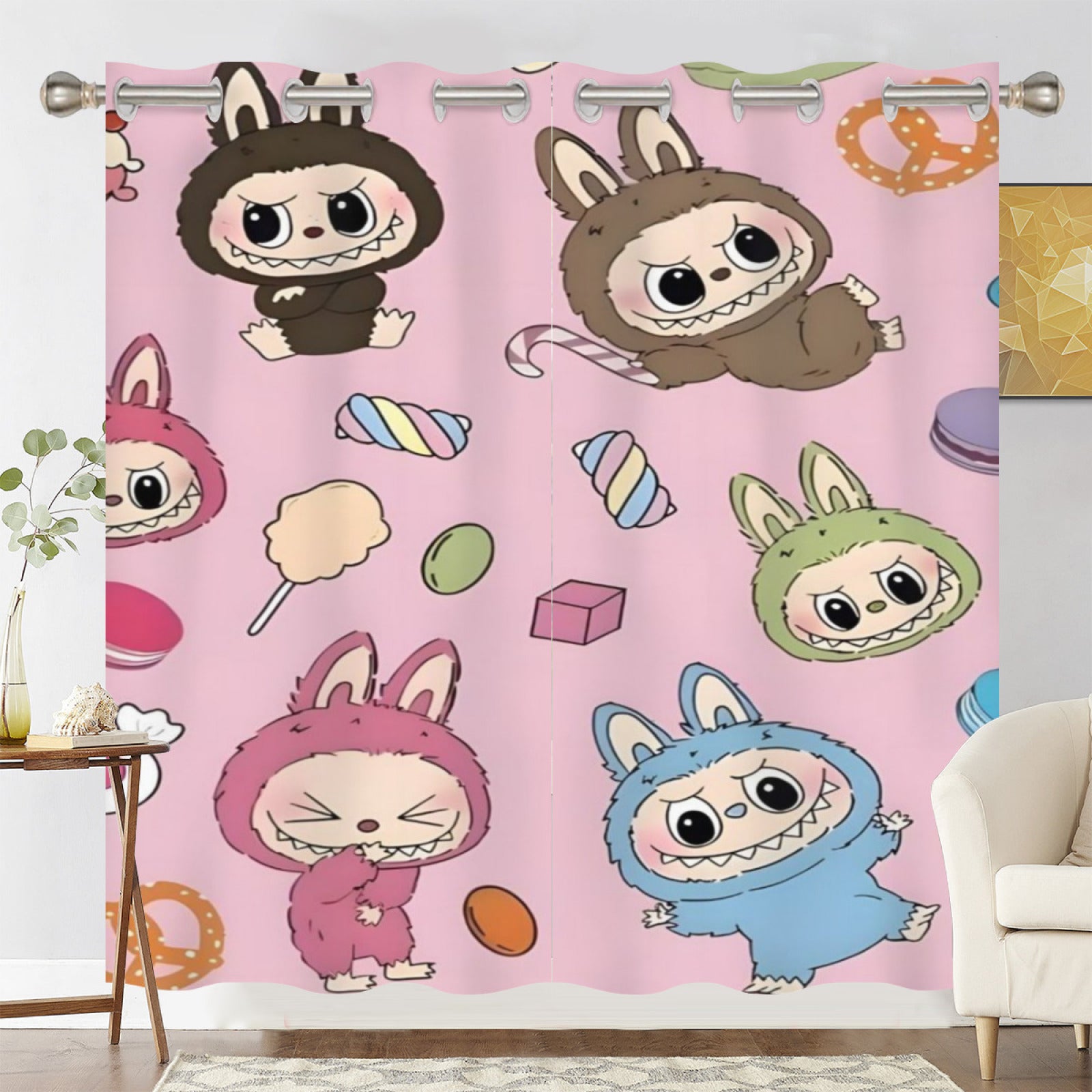 La BuBu Blackout Curtains Drapes For Window Treatment Set