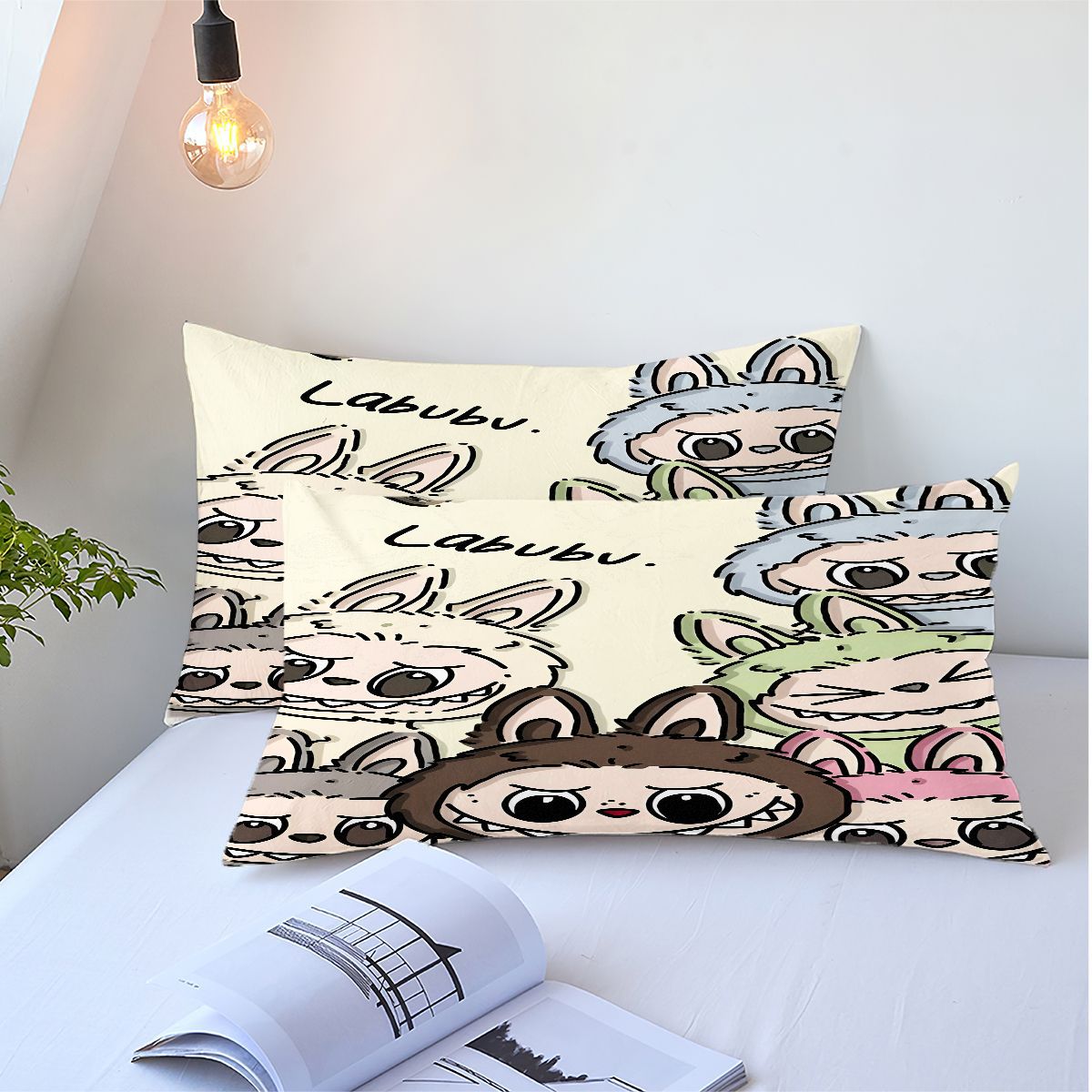 Labubu Comforter Pillowcase Sets Blanket All Season Reversible Quilted Duvet