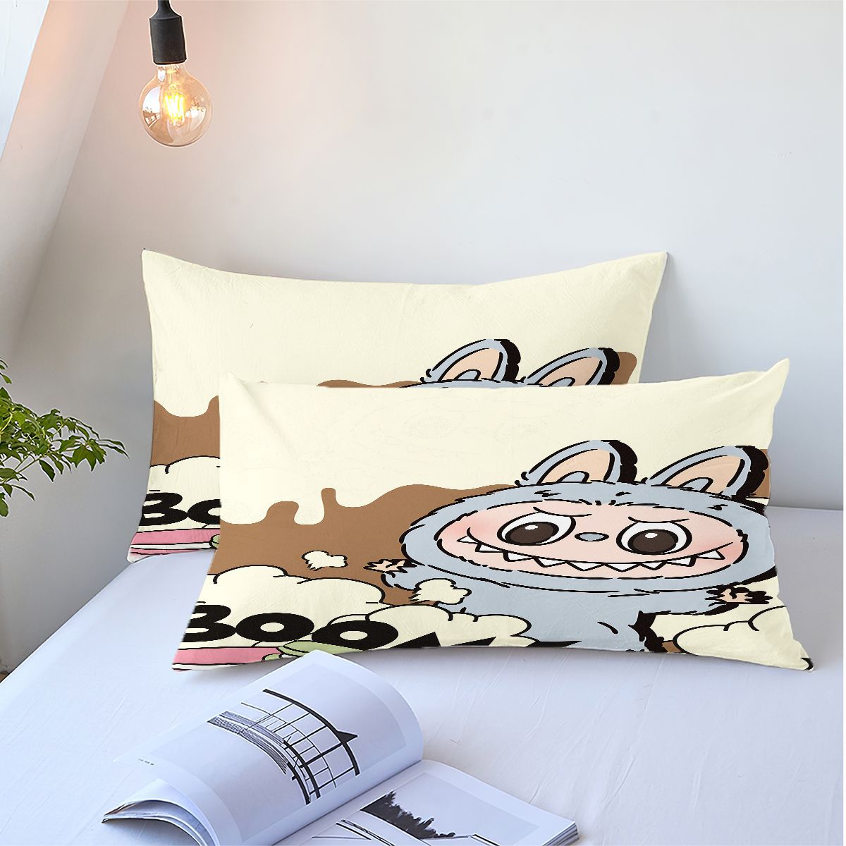 Labubu Comforter Pillowcase Sets Blanket All Season Reversible Quilted Duvet