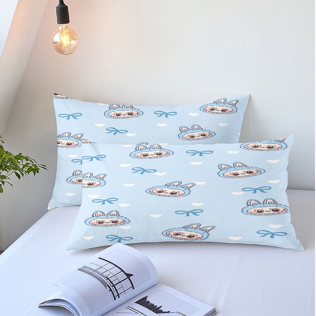 Labubu Comforter Pillowcase Sets Blanket All Season Reversible Quilted Duvet