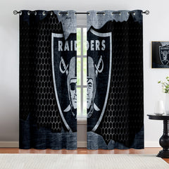 Las Vegas Raiders Blackout Curtains Drapes For Window Treatment Set