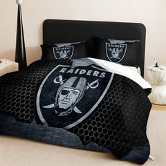 Las Vegas Raiders Comforter Pillowcase Sets Blanket All Season Reversible Quilted Duvet