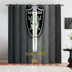 Las Vegas Raiders Blackout Curtains Drapes For Window Treatment Set