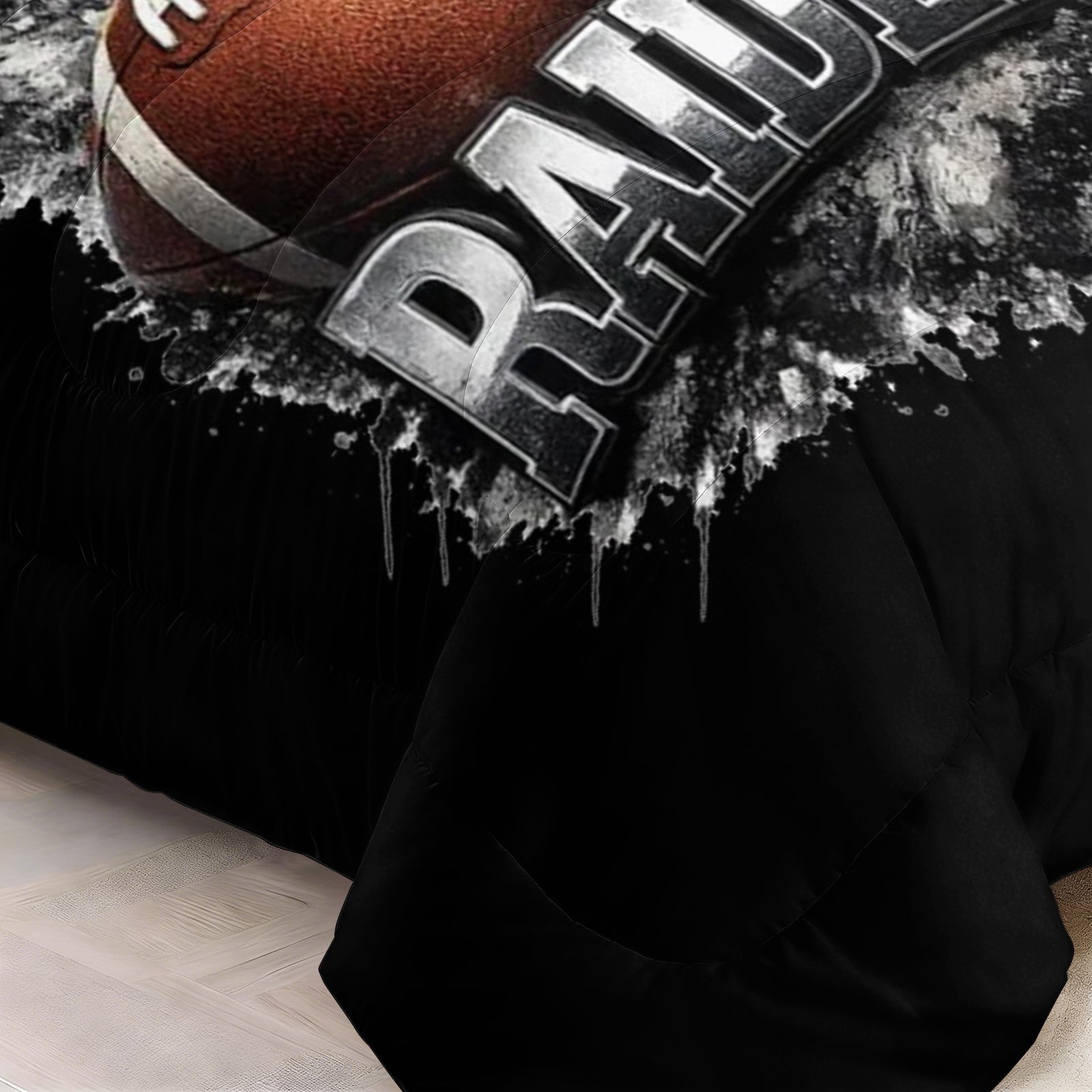 Las Vegas Raiders Comforter Pillowcase Sets Blanket All Season Reversible Quilted Duvet