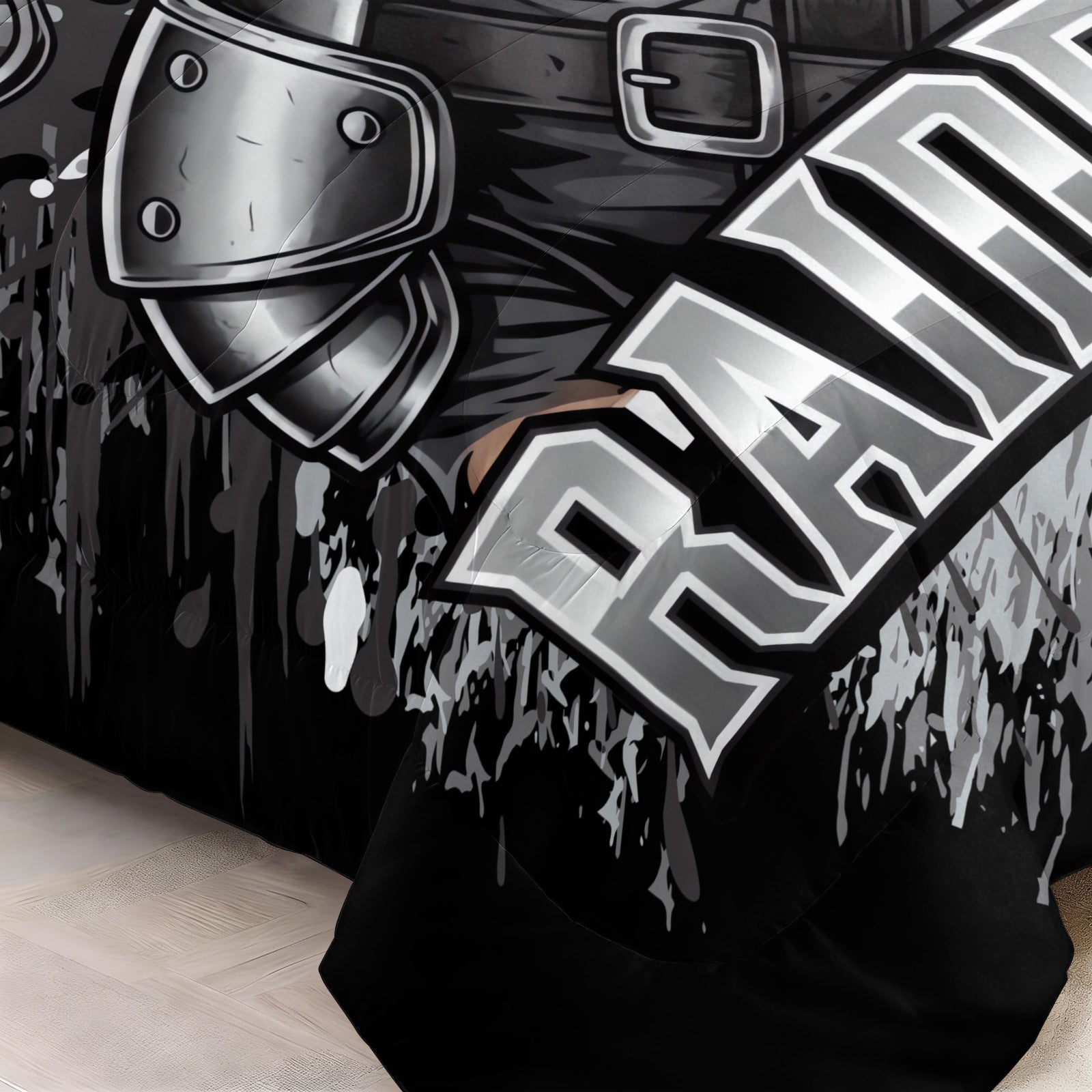 Las Vegas Raiders Comforter Pillowcase Sets Blanket All Season Reversible Quilted Duvet